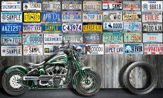 机车复古壁纸背景