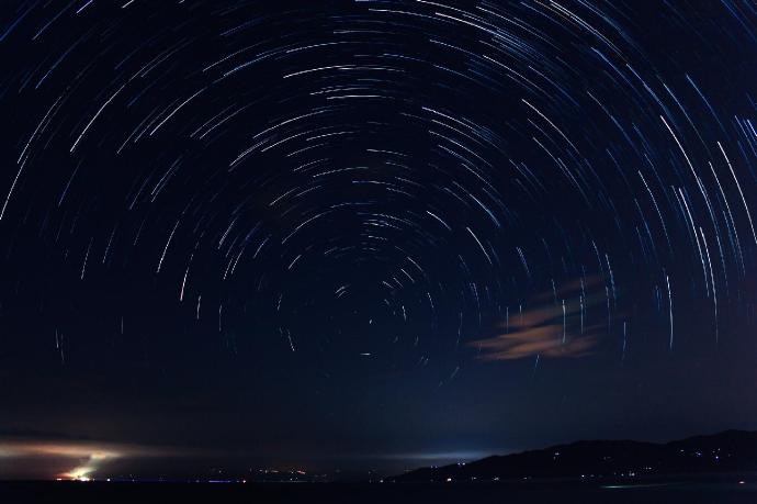 自然风景星空星轨