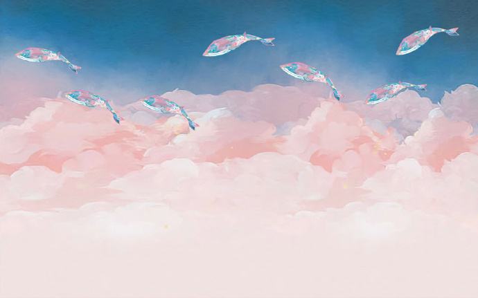 现代简约蓝色天空