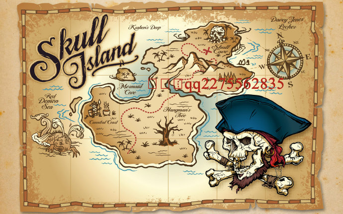 个性海盗航海图欧