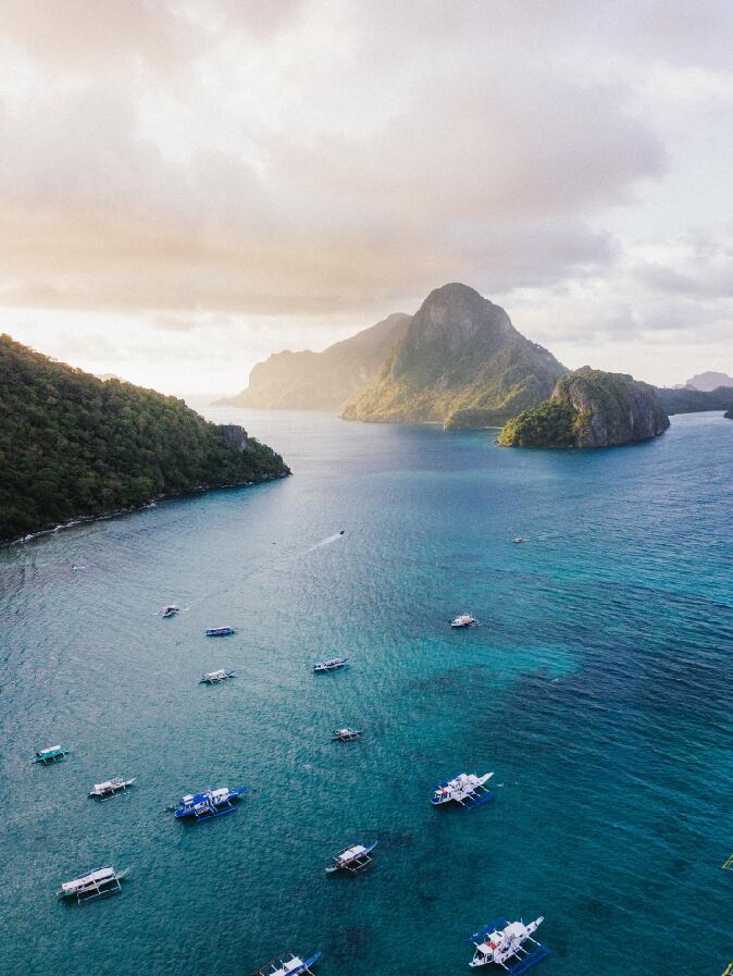 自然风景森林湖泊
