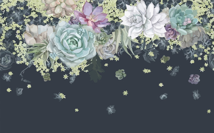 复古花卉简约背景