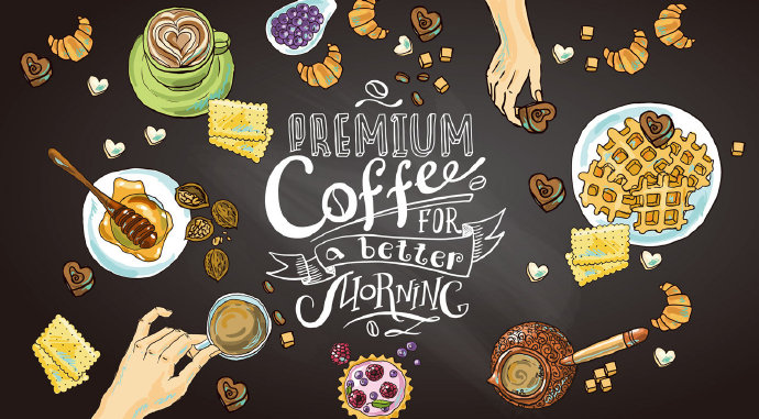 现代简约咖啡英文